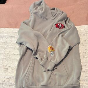Gray Hoodie with Football Logo